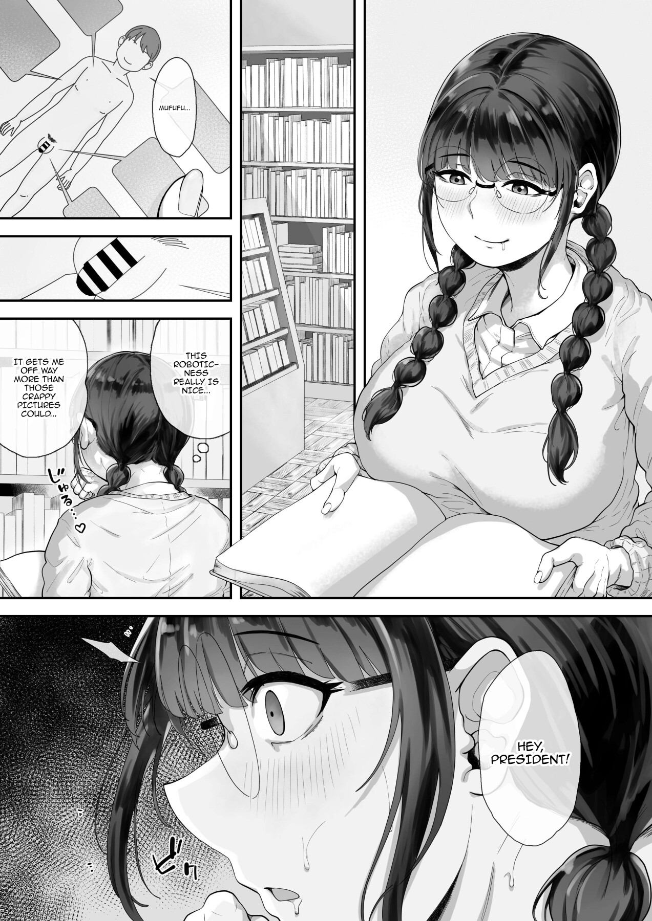 Hentai Manga Comic-The Busty Library Committee President Is Very Interested In Lewd Stuff-Read-2